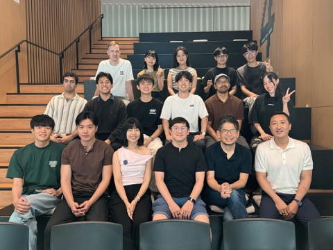 The full cohort gathered on the ikigai steps